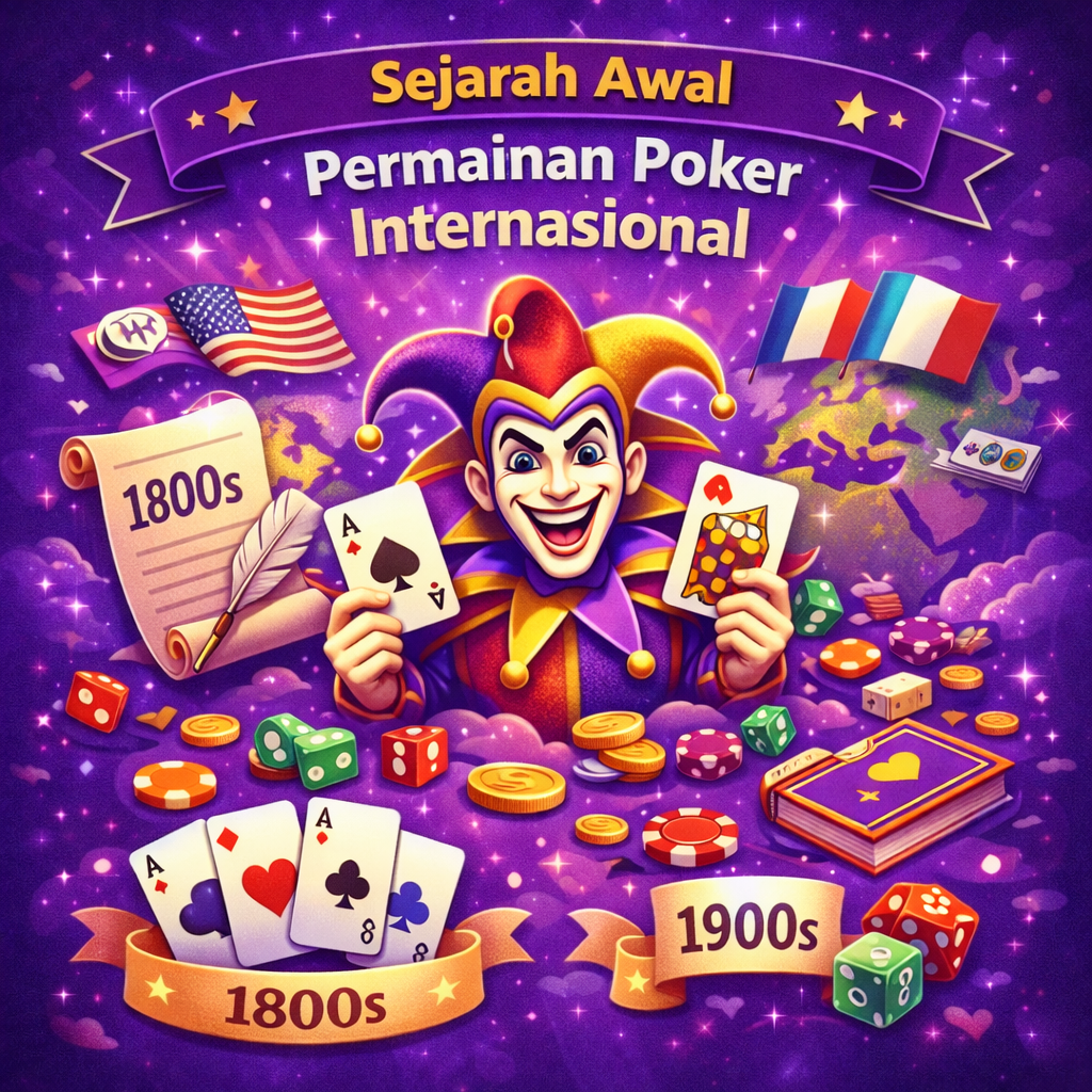 Sejarah awal permainan poker internasional: dari akar kartu Eropa, berkembang di Amerika, hingga jadi turnamen modern resmi yang mendunia hingga kini.
